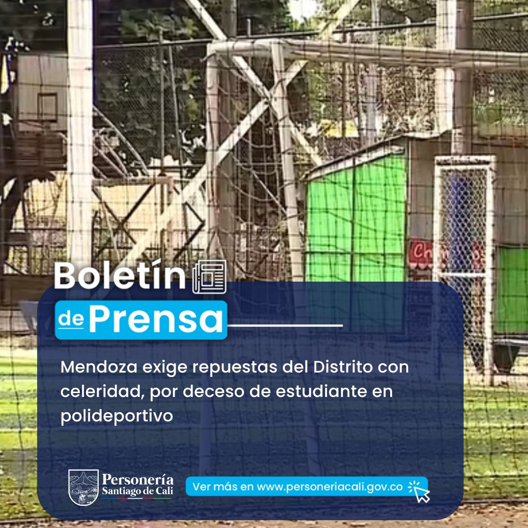 Mendoza exige repuestas del Distrito con celeridad, por deceso de estudiante en polideportivo