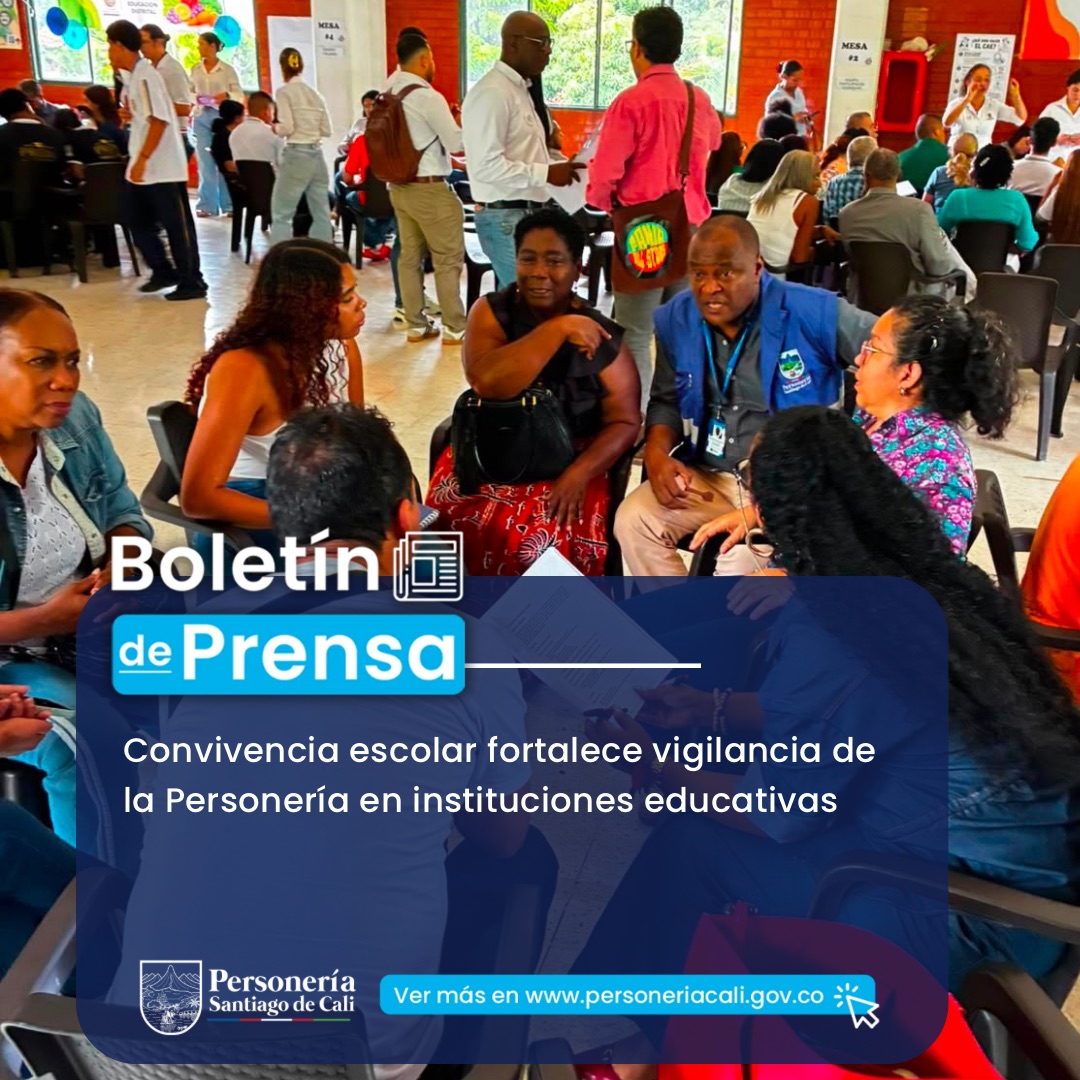 Convivencia escolar fortalece vigilancia de la Personer&iacute;a en instituciones educativas