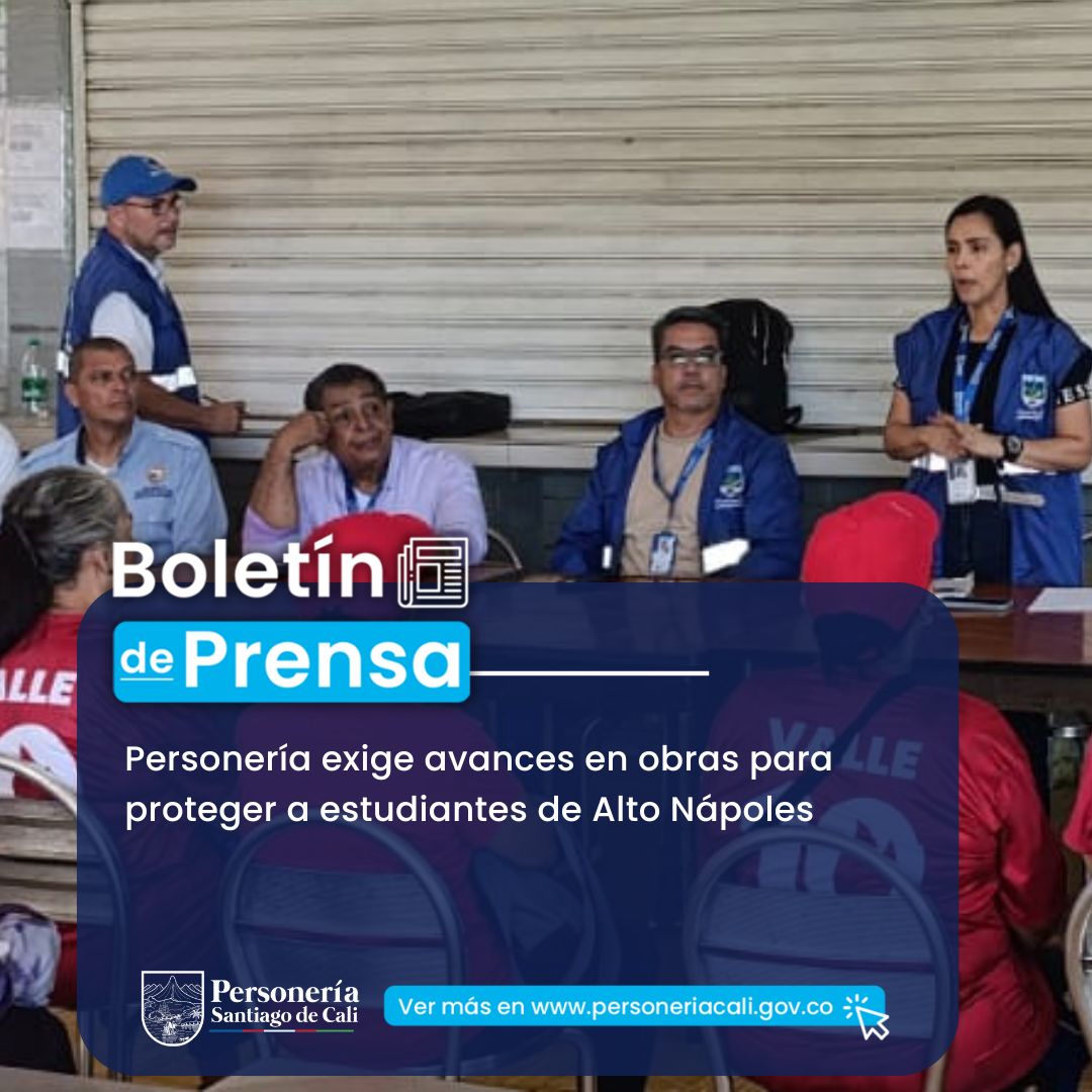 Personer&iacute;a exige avances en obras para proteger a estudiantes de Alto N&aacute;poles